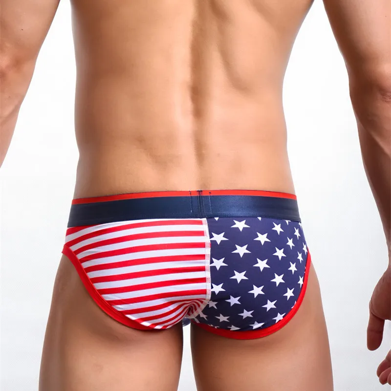white boxer briefs Men's Cotton Male Foreign Trade AliExpress The American Flag Printed Breathable Muscle Underwear mens woven boxers