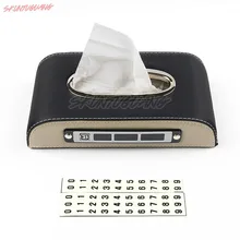 Автомобильная ТКАННАЯ коробка перекачивающая бумага держатель модульные дома контейнера Знак Стоп телефонный номер свяжитесь Предупреждение авто аксессуары