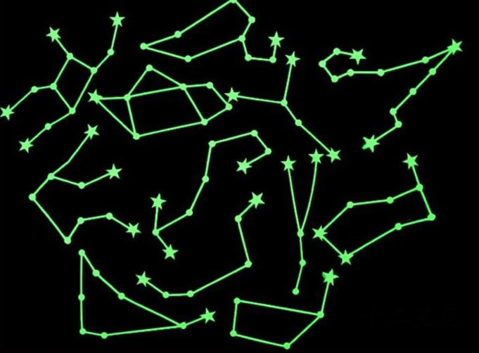 1 Set Funny Glow In The Dark Toy 12 Constellations Wall Stickers Luminous Fluorescent Stars Toy for Kid