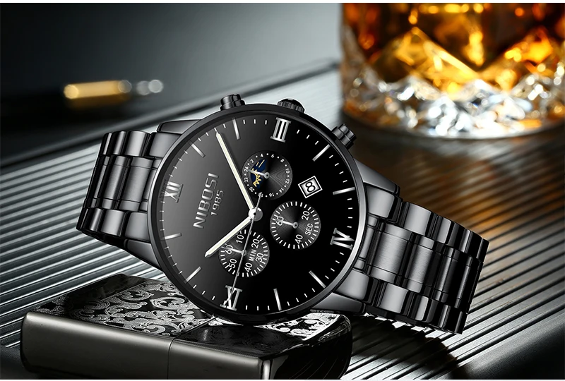 NIBOSI Dress Watch Men Gold 2018 Luxury Brand Men's Watch Waterproof Stainless Steel Famous Wristwatch Man Clock Water Resistant (12)