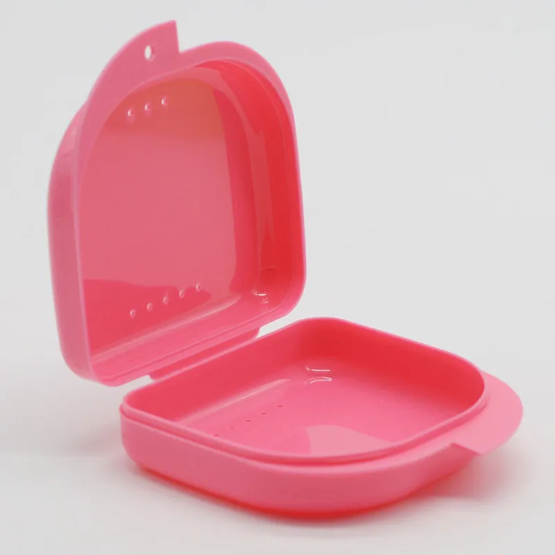 Зубной фиксатор для хранения протеза Чехол Коробка мундгард контейнер для стоматологической клиники - Цвет: pink