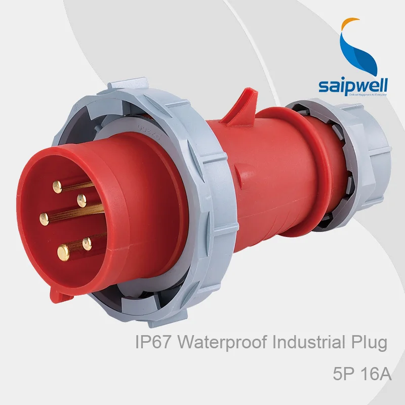 

Hot Sales CEE/IEC 5P/16A/IP67 Waterproof Industrial Plugs and & Sockets SP288