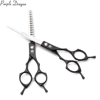 

6.5In. 440C Purple Dragon Black Animal Scissors Straight Shears Thinning Shears Professional Pet Scissors Grooming Dog Kit Z9029