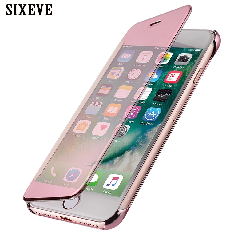 Роскошное умное зеркало ячейки чехол для телефона iPhone 6S 7 8 плюс X 10 5 5S SE мягкая
