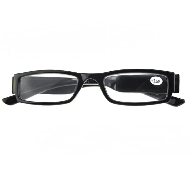 Mayitr 1pc Multi Strength LED Reading Glasses Professional LED Presbyopic Spectacle Diopter Magnifier Glasses +1.0-+4.0