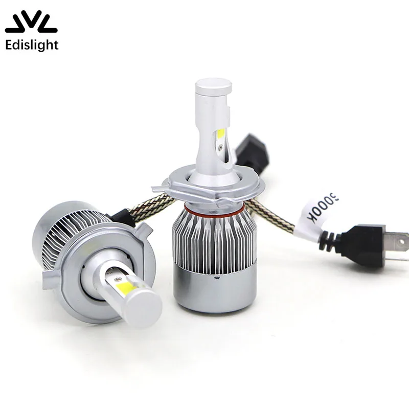 

2Pcs 12V 24V Car LED Headlight H4 H7 H8/H11 9005/HB3 9006/HB4 H3 H13 9004 9007 72W 7600LM White Auto Light Bulb Fog Light 6000K