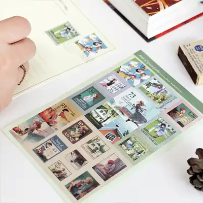 South Korea Stationery Indigo Fairy Tale Theme Alice Hand Book Diary Label Notes Page 5 Kl Diary Page Labels Laserlabel Patch Aliexpress