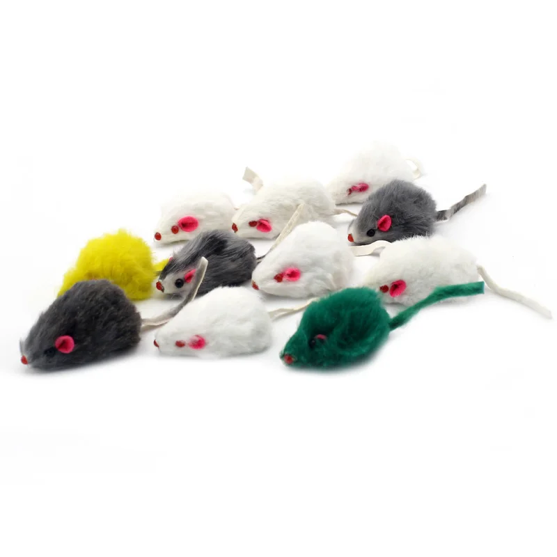 pawstrip 12Pcs/pack Rabbit Fur Cat Toy Interactive False Mouse Cat Toys With Sound Rattling pawstrip 12Pcs/pack Rabbit Fur Cat Toy Interactive False Mouse Cat Toys With Sound Rattling