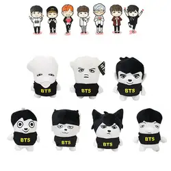 Новый Kpop Bangtan мальчики BTS BT21 мультфильм Плюшевые игрушки Мягкая теплая Поддержи Q назад куклы 8 дюймов подарки Цзиминь Юнга кук СУГА в