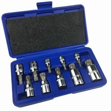 12 punkt MM Triple Platz Spline Bit Buchse Set Für Manipulations-Proof Lug Muttern, zylinder Kopf Bolzen 1/4-Zoll 3/8-Zoll 1/2-Zoll Stick