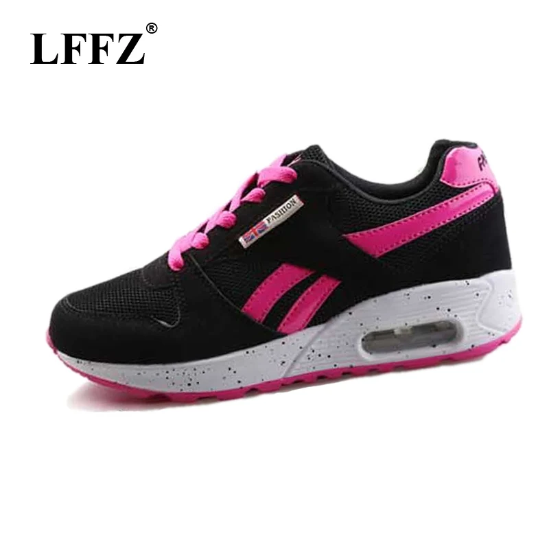 

LFFZ 2018 New Arrived Spring Women Comfortable Shoes For Woman Flat Heels air Cushion Sneakers Students Platform Flats JH139