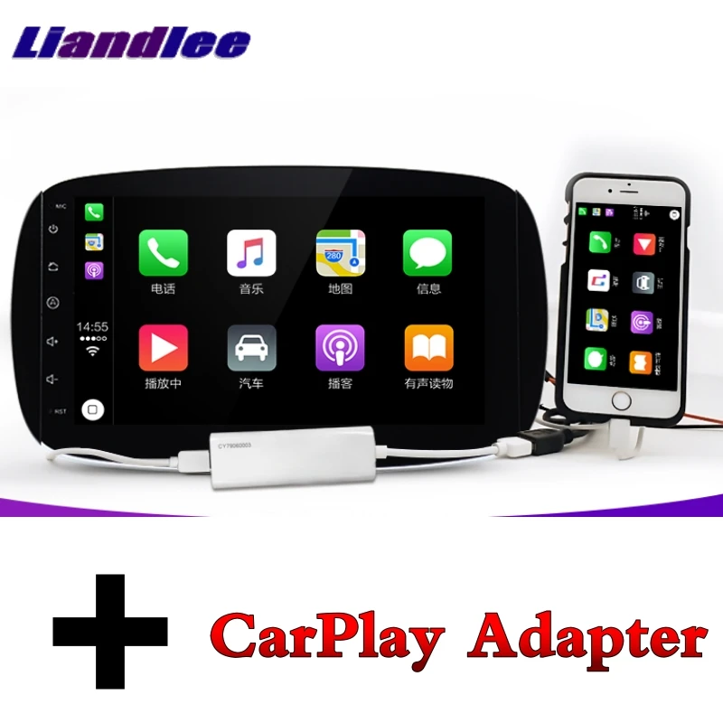 Perfect Liandlee Car Multimedia Player NAVI With CarPlay For Mercedes Benz For Smart Fortwo W453 2014~2016 Radio Stereo GPS Navigation 5