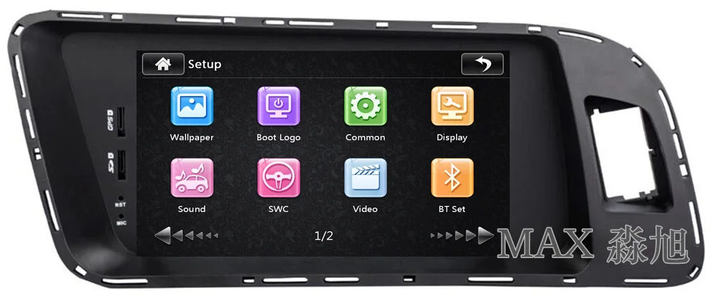 Excellent MAX Car Radio GPS Navigation System For Audi Q5 Bluetooth Call/Music Free Maps Steering Wheel Control 7