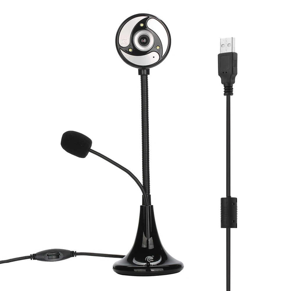 Removable HD Webcam 16M Pixels with Microphone Standing Base and Flexible Studdle for Desk Foldable Computer Camera CX13 | Компьютеры и