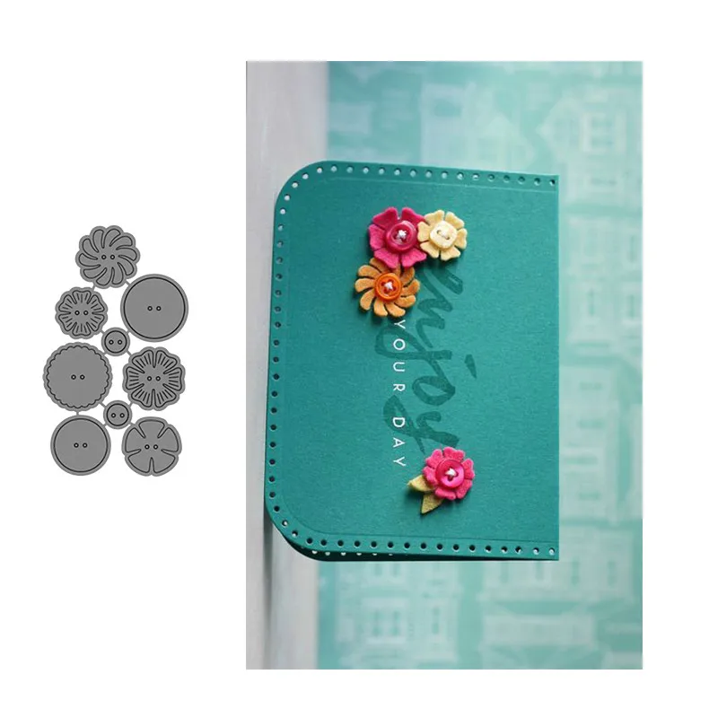 

JC Metal Cutting Dies for Scrapbooking Kind of Flowers Stencils Craft DIY Album Embossing Folder Paper Card Maker Template Decor