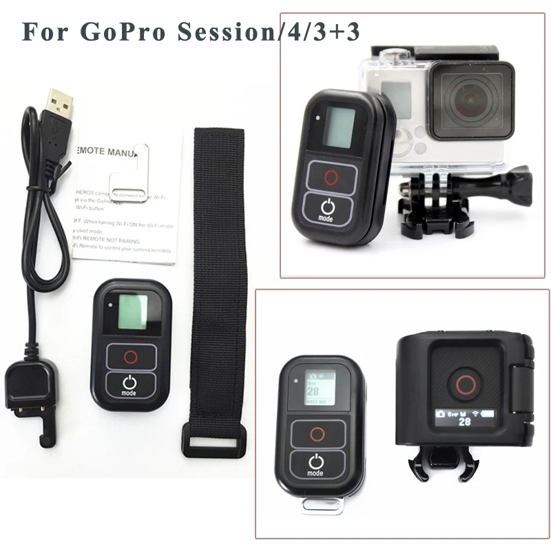 Accessoires Pour GoPro Télécommande + Sans Fil RC De Charge Câble + poignet ceinture Pour Gopro