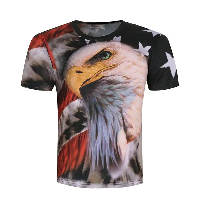 BIANYILONG New American Eagle 3D T shirt Printed Animal T