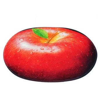 

3D Fruit Pattern Bathmat Non-slip Bath Floor Mat Rugs Bathroom Kitchen Water-absorbing Carpet (Apple)