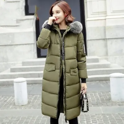 Col D'hiver Manteau Veste Feminino Survêtement De Capuchon À Femmes Tinteen army Longue Parka Green Fourrure Gc132 Chaud 2018 Dames Black Épaissir Femelle Chaqueta 7YpnwAqxx5