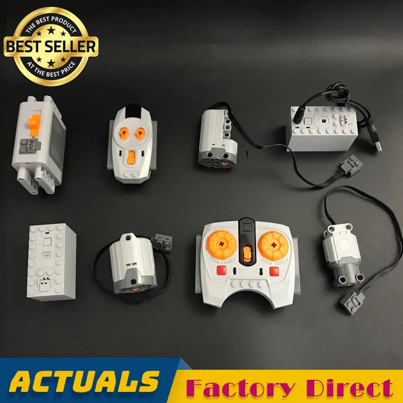 

Bricks Battery Box Technic Building Blocks Compatible legoed Power Functions Receiver Remote Control Train Car Motor LED Light