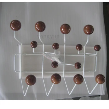 

white frame +walnut color ball shelf color Edisson home as typical fashion candy Hang It All coat rack hook coat hangers