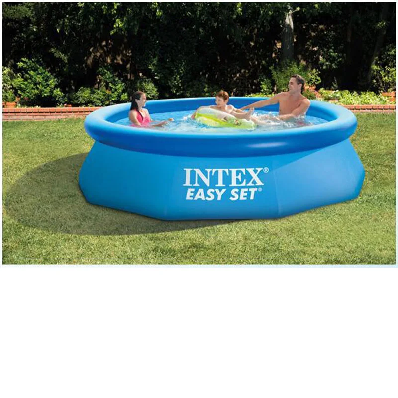 244 см 76 см INTEX синий AGP над землёй Плавательный Бассейн семейный бассейн надувной бассейн для взрослых детей Аква летняя вода B33006 - Цвет: SET A