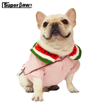 

Cute French Bulldog Summer T-shirt Cosplay Party Vest Watermelon Pet Clothes Dogs Pets Clothing Cat Dog Apparel Costume YBC05