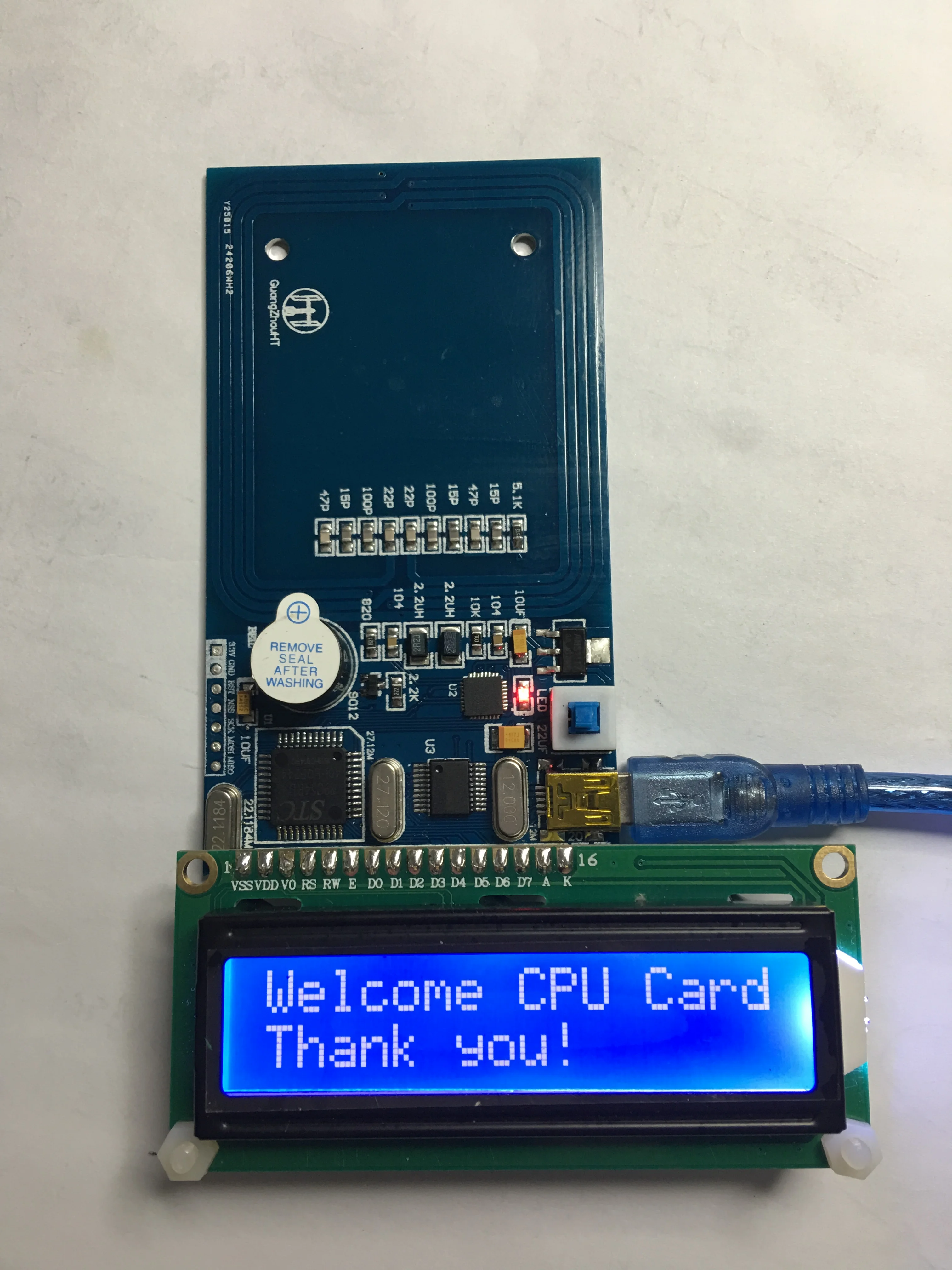 

Customized/CPU Card FM1208 CPU Card Development Board CPU Card Learning Board RFID RF Card RC522 Development Board
