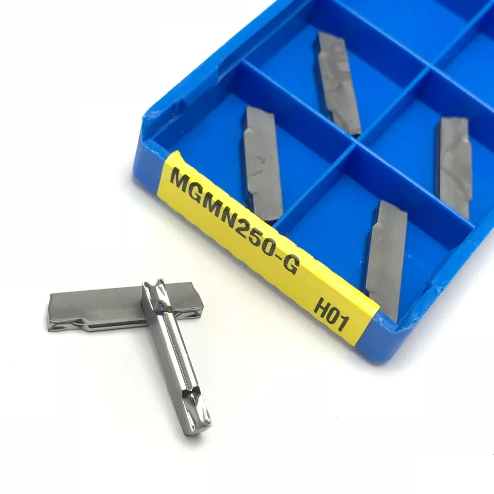 

KORLOY MGMN250-G H01 Grooving Aluminum Carbide Insert 10pcs Turning Knifes Alum Processing CNC Lathe Tool for Holder MGEHR