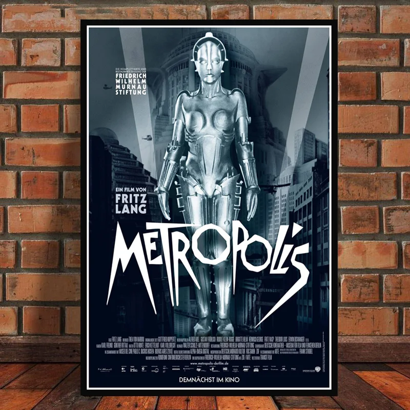 Retro Metropolis Germany Vintage Movie Film Fritz Lang Poster Wall Art Picture Posters and Print Canvas Painting Room Home Decor