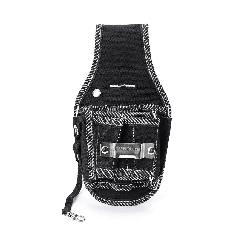 

Black Nylon Electrician Waist Pocket Tool Belt Pouch Protable 9 in 1 Drill Screwdriver Utility Kit Holder Bag