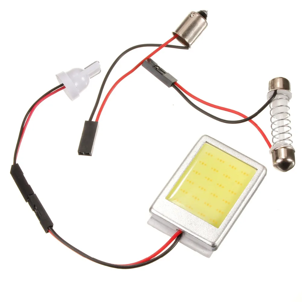 Cheap! 8W T10 Dome Festoon Car Vehicle Interior License Plate COB LED Light Pure White reading light Lamps White illumination (3)