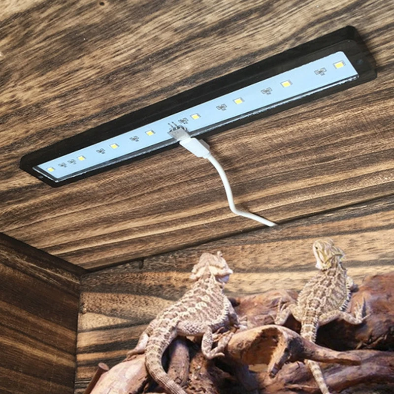 

New Fish Tank Lamp LED Natural Lights Thin USB Charging Aquarium Supply Reptile Case
