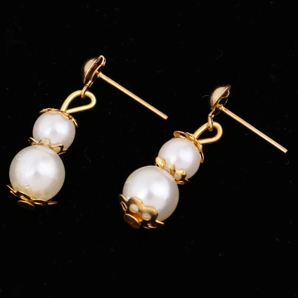20 Pieces Cute Doll Jewellery Plastic Pearl Earring Eardrop Ornaments For   Doll Outfit Accessories	