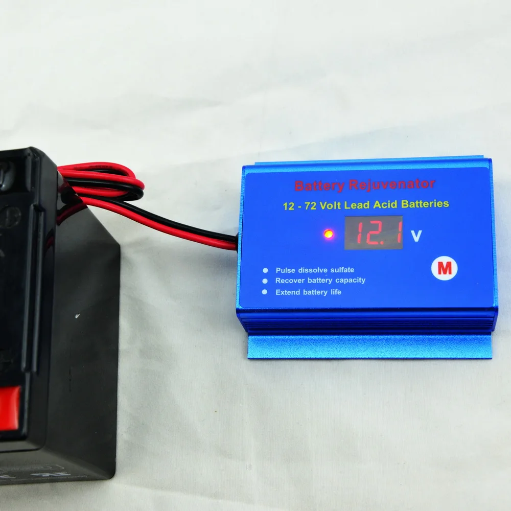 

12V 24V 36V 48V battery desulfator regenerator for 12V - 72V lead acid batteries with quick disconnect cables