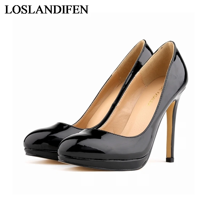 

Brand Nude Color Shallow Mouth Patent Leather High Heels Luxury Designer Wedding Shoes Women Pumps NLK-C0084
