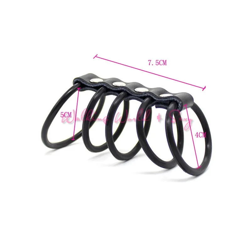 Male Chastity Device With 5 Rings Silicone Cock Ring Bondage Restraints Cock Cage Penis Ring Adult Game Sex Products For Men Gay (1)