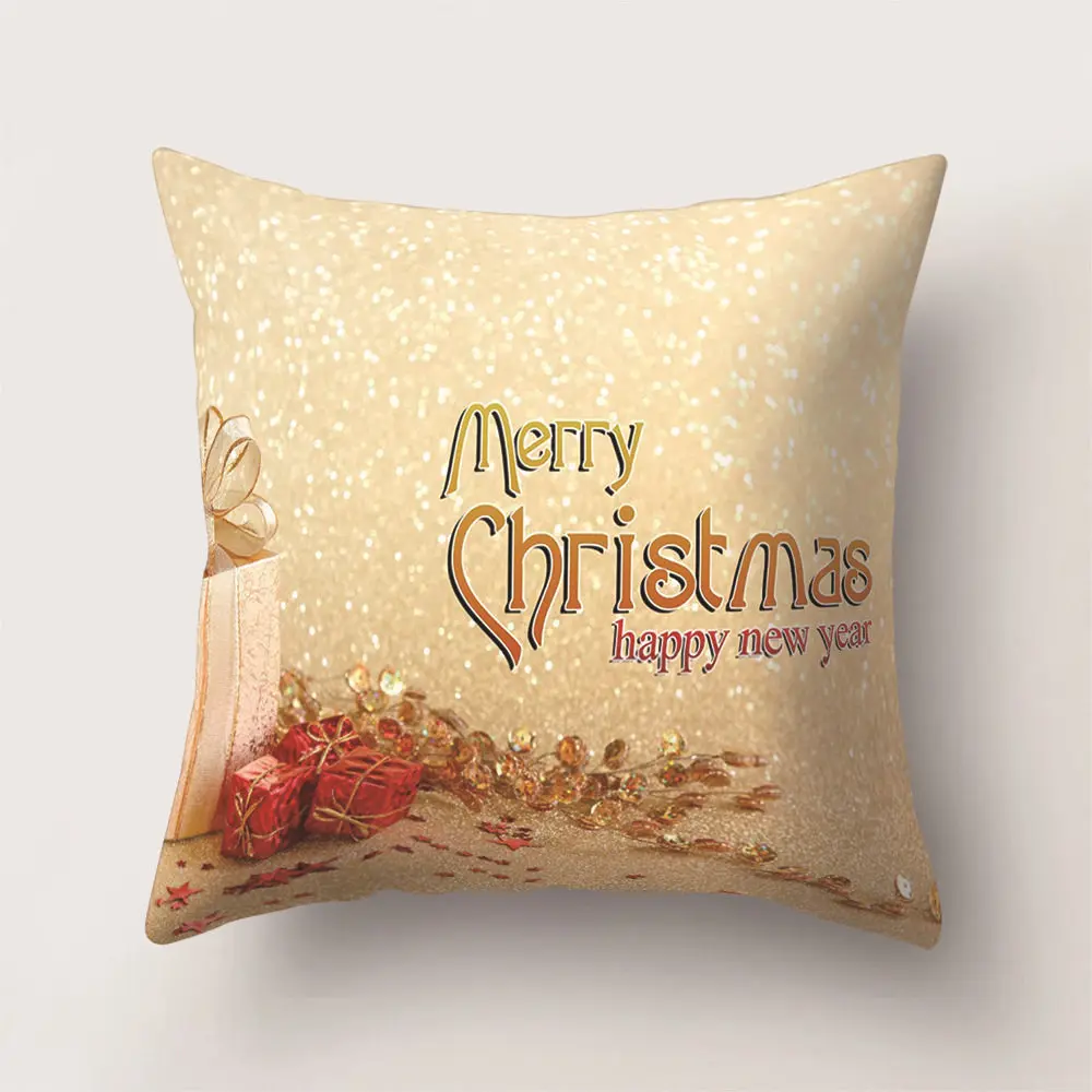 RIANCY Christmas is Coming Home Decoration Gift Cushion Cover Decorative Pillows for Sofa Living Room Cushion Pillowcase 40511-2 - Цвет: BZ17