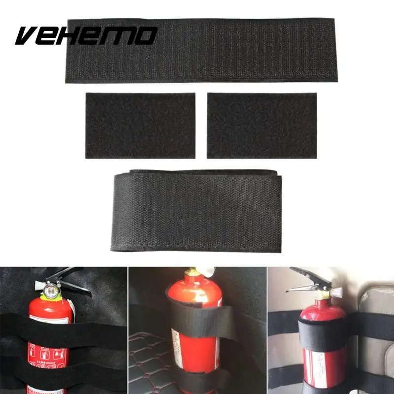 

Vehemo 5Pcs/Set Fire Extinguisher Bandage Car Fixed Belt Bracket Sticker Straps Strong Magic Tape Car Styling Universal