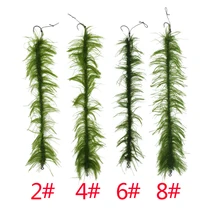 JSM 8 шт./лот 4 размера смешанные травы зеленый Карп рыболовные аксессуары готовые волосы установки терминала снасти с колючей крючок