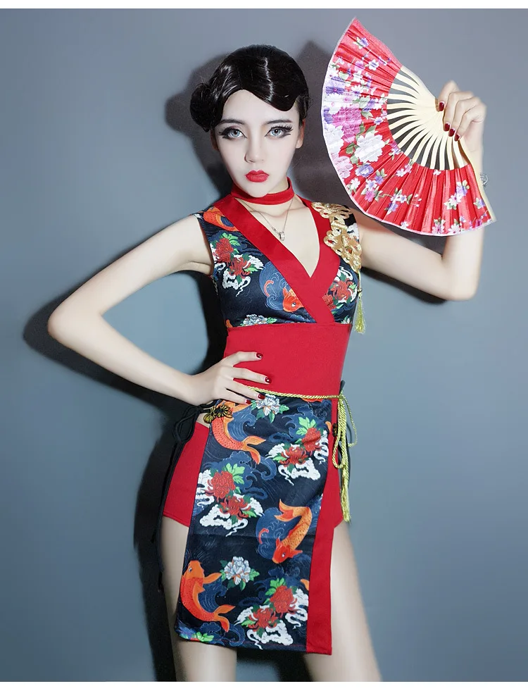 Новый костюм для косплея Cheongsam женский красный костюм для косплея cheongsam платье для выпускного вечера сексуальный костюм для девочек бар