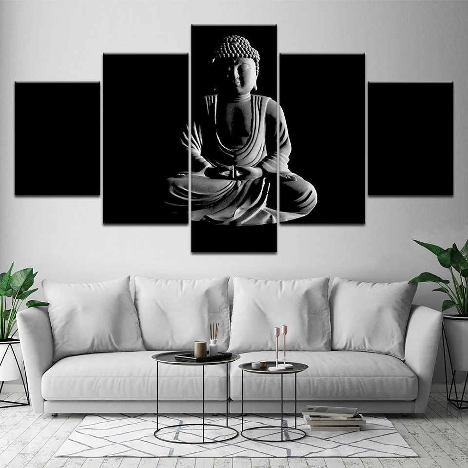 Featured image of post Canvas Buddha Painting Black And White : Buy buddha canvas art prints and get the best deals at the lowest prices on ebay!
