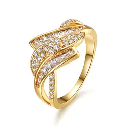 Золото CZ свадебные кольца женщина кубического циркония кольцо для женщин дамы любовник вечерние свадебные украшения