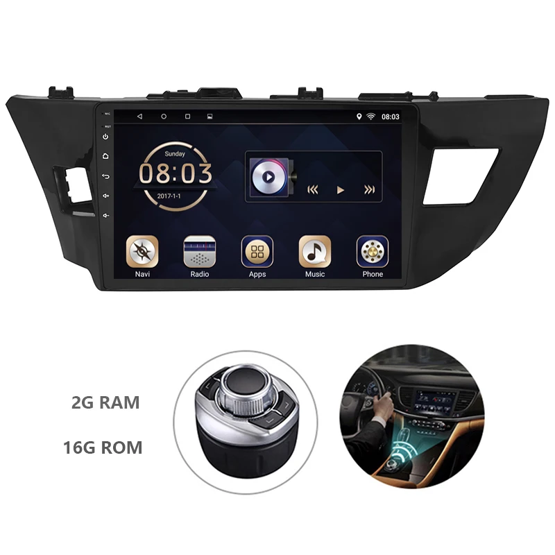 Android 7.1 One Din Car DVD Multimedia Audio Radio Player For TOYOTA LEVIN With Mirror Link/Bluetooth And Canbus
