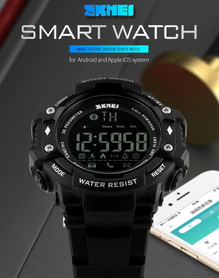 fitness watches for women SKMEI Smart Watch For Apple Android Women Sports Watches Bluetooth Pedometer Camera Smartwatch Waterproof Wristwatches men's water resistant watches
