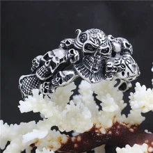 Лидер продаж череп Терминатора браслет 316L нержавеющая сталь Прохладный панк призрак браслет с черепами