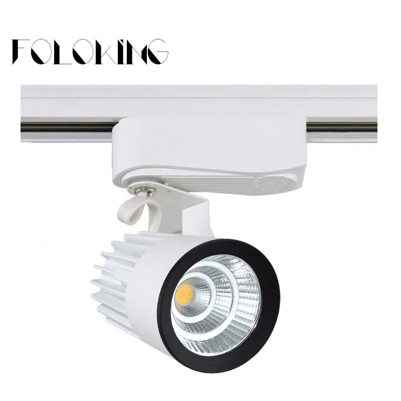 1pcs COB 15W 20W 35W 40W 1000lm-4000lm AC85-265V Led track light lighting System Ceiling Rail Fixture Track Spot Bulb lamp | Освещение
