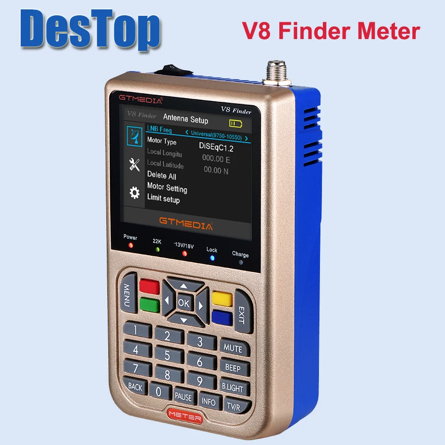 V8 прибор обнаружения метр HD satfinder DVB-S2/X2S спутниковый искатель MPEG-4 DVB S2 спутниковый измеритель полный 1080 P Обновление от GTmedia V8 прибор обнаружения