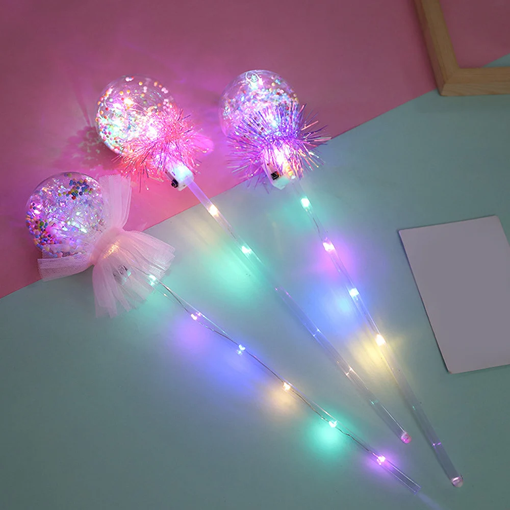 

Novelty Kids Toy Light-up Magic Ball Wand Glow Stick Witch Wizard LED Magic Wands Rave Toy Fairy Stick For Birthdays Halloween