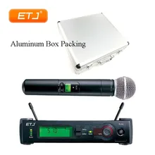ETJ бренд SLX24/BETA58 58A Профессиональный UHF беспроводной двойной микрофон для сценической студии ручной микрофон упаковочная алюминиевая коробка